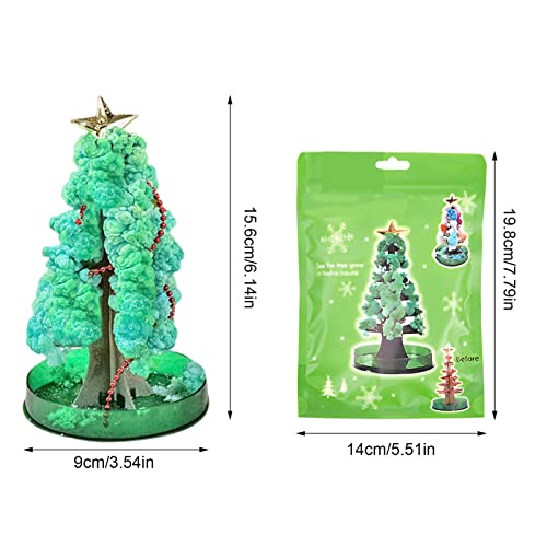 KARBAG Growing Christmas Tree, Water Planting Paper Tree Flowering Toy, DIY Crystal Growing Ornaments Decoration Toy Novelty Boys Girls Science K