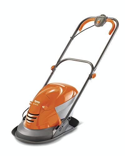 Flymo Hover Vac 250 Electric Hover Collect Lawn Mower - 1400W, 25cm Cutting Width, 15L Grass Box, Ambidextrous Handles, Folds Flat, Orange and Gr