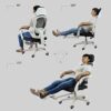 LZQDM Office chair -Computer Chair Home Anchor Chair Mesh Chair Study Room Lifting Swivel Chair Lunch Break Reclining Office Chair Comfortable Ga
