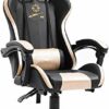 HJW Swivel Chair Office Chair Gaming Chair Task Desk Chair E-Sports Chair Computer Chair Desk Chair, Home Chair Armchair,Gold