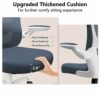 Ergonomic Office Chair, Comfort Swivel Home Office Task Chair, Breathable Mesh Desk Chair, Lumbar Support Computer Chair with Flip-up Arms and Ad