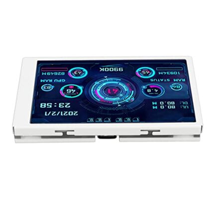 ASHATA 3.5in Computer Temp Monitor,PC Temperature Displayfor Computer Case Secondary Screen Data Monitor, IPS USB Full View Display Small Screen