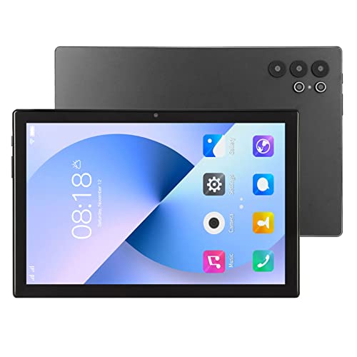 Airshi HD Tablet, Dual SIM Card 100-240V UK Plug 8 24MP Dual Camera 128GB ROM Glonass 5G Tablet for Work (Rose Gold)