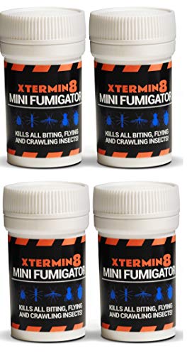 Xtermin8ProB 4 x Permethrin Smoke Generators Cat dog Flea Bomb indoor house home fumigation carpet fleas killer