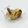 SKOAJAS Plate Casters Solid Brass Twill Screw Thread Casters,360 Degree Swivel Caster Wheels,Brass Furniture Caster,Metal Caster Wheels,Perfect R