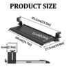 WANGFENG Keyboard Tray Under Desk - Adjustable Tilting Keyboard Shelf with C Clamp Steady Slide Keyboard Stand, No Screw Into Desk Perfect for Ho
