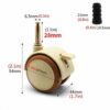 GTYT Casters Wheels Plastic Swivel Wheels Furniture Caster Wheel,1.9 Inch 47mm Swivel Castor,for Baby Bed And Chair,Stem Size 6.5x28 Mm,Load Capa