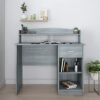 N/A Desk Writing Desk Furniture With Shelves And Two Open Storage Computer Desk Organizer Desk Study (Color : A)