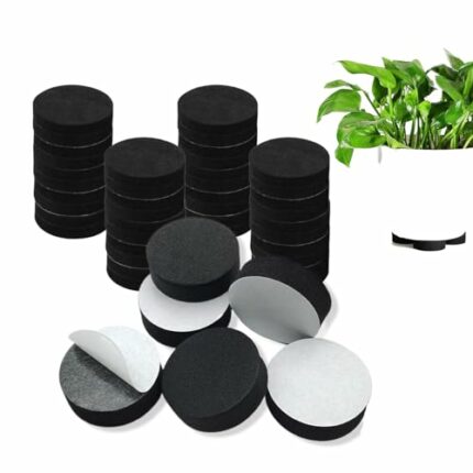 ramoni 40Pcs Plant Pot Feet,pot feet for outdoor plant pots,Non-Slip Garden Invisible Eva Foam Flower Pot Mat Round Black Flower Pot Risers for I