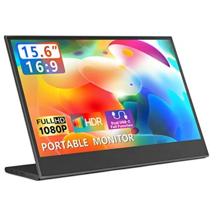 Dopesplay Portable Monitor 15.6 Inch HDR 1080P Laptop Monitor IPS Display Built-in Speaker USB-C&HDMI,External Monitor for Laptop/PC/Mac/Phone/Xb