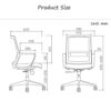 YT.JYUERI Relax Comfortably Safe Office Chair Ergonomic Mesh Lumbar Support Computer Task Back armrest Home Adjustable Height Comfortable Chairs
