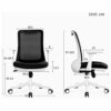 n/a Mid Back Black Mesh Swivel Ergonomic Task Office Chair with Adjustable Lumbar Support and Armrest