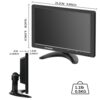 10.1 Inch Portable Monitor 1366*768 IPS LED monitor with HDMI VGA input Small HDMI monitor 60Hz, 3ms, IPS screen display Built-in speaker Vesa Su