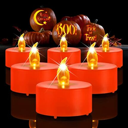 Battery Operated LED Tea Lights Candles 12 Pack Flickering Flameless Electric Votive Candles for Christmas Decorations Holiday Party Wedding Birt