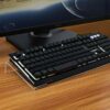 Computer Keyboard Stand, Clear Acrylic PC Keyboard Holder Stand Tilted Computer Keyboard Stand, Keyboard Riser for Ergonomic Easy Typing, Keyboar