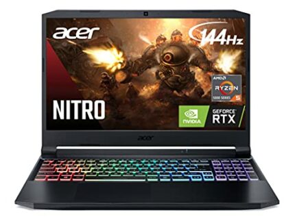 Acer Nitro 5 AN515-45-R21A Gaming Laptop, AMD Ryzen 5 5600H Hexa-Core Processor | NVIDIA GeForce RTX 3060 GPU | 15.6" FHD 144Hz IPS Display | 16G