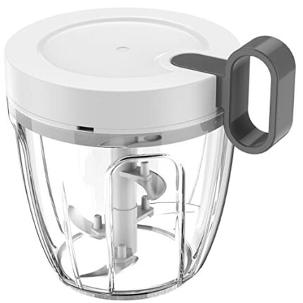 Vihoom Onion Chopper Manual Food Chopper and Processors, 900ml, Rotary Onion Dicer Chopper with 5 Blades, Vegetable Chopper Salad Chopper