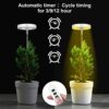 Ainiv Grow Light, LED Full Spectrum Growing Lamp for Indoor Plants, 9 Adjustable Brightness 180° rotatable light panel, Height Adjustable with Au