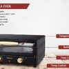 Belaco Multi-Purpose 1200W Mini Oven Pizza Oven All in One 12inch Pizza Maker Toaster Oven Tabletop Cooking Baking Grilling Heating Toasting Port
