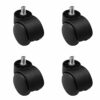 Office Chair Wheel For Hard Floors, Swivel Office Chair Wear-Resistant Double Bearing 80Kg Suitable For All Kinds Of Office Chairs, Furniture Cas