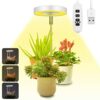 Ainiv Grow Light, LED Full Spectrum Growing Lamp for Indoor Plants, 9 Adjustable Brightness 180° rotatable light panel, Height Adjustable with Au