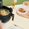 2 Pcs Reusable Air Fryer Silicone Liners, 7 Inch Non-Stick Air Fryer Silicone Pot, Replacement of Parchment Paper Liners Air Fryer Accessories, F
