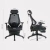 FGHOEV Ergonomic Chair Computer Chair Home Waist Backrest Office Comfortable Long Seat Chair Gaming Chair Study Chair Swivel Chair