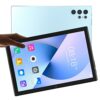 Airshi HD Tablet, Dual SIM Card 100-240V UK Plug 8 24MP Dual Camera 128GB ROM Glonass 5G Tablet for Work (Blue)