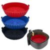 3 Pcs Reusable high Food Silicone Grade Air Fryer Liner,Airfryer Accessories for 3-5 Litre Round Air Fryer Liners,Kitchen Accessories Air Fryer A