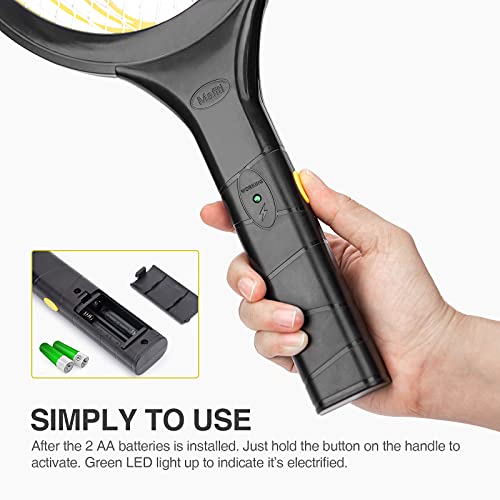 mafiti Electric Fly Swatter, Fly Killer Bug Zapper Racket for Indoor and Outdoor Pest Control,(2AA Batteries not Included)