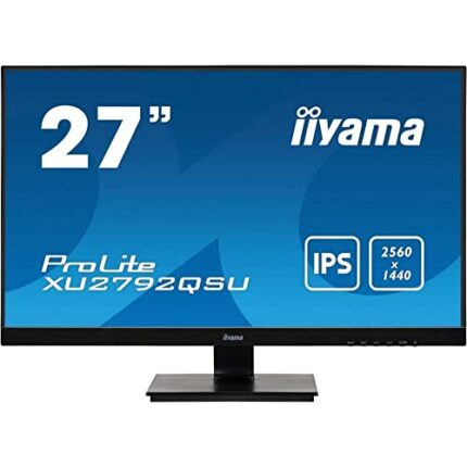 iiyama XU2792QSU-B1 27" IPS LCD with Slim Bezel, 5ms, WQHD 2560x1440, FreeSync™, 350 cd/m² Brightness, 1x HDMI,1 x DisplayPort,1 x VGA, 2 x USB,