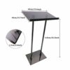 Acrylic Pulpit, Clear Podium Stand for Churches,Professional Presentation Podium Lectern with Wide Reading Surface,Portable Floor Standing Speaki