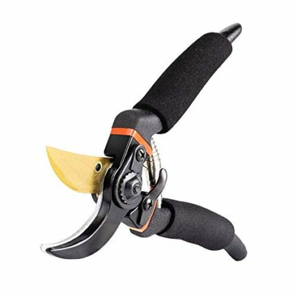 SEEYC Professional 8 inches Premium Titanium Bypass Pruning Shears, Premium Utility Garden Clippers Scissors Sponge Handle Protector,Tree Trimmer