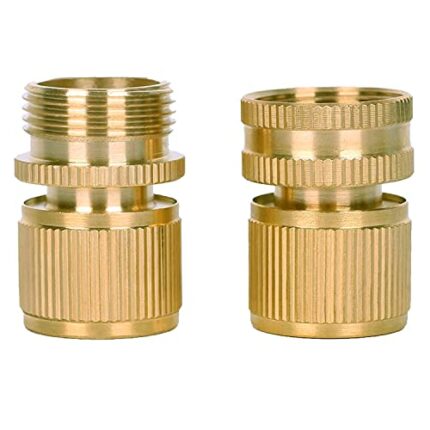Brass Garden Hose Fittings 3/4" Male and 3/4" Female Car Wash Pipe Fittings Brass Quick Couplings Garden Irrigation Accessories Faucet Quick Conn