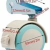 GTYT Mute Flip Swivel Wheel,Furniture Caster With Brakes,with Metal Flip Bracket,Mute Smooth,Quiet,Wear-Resistant,with Mounting Screws,for Childr
