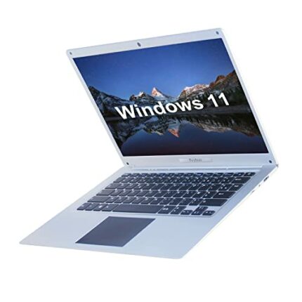 BYYBUO Laptop, 14 Inch Laptop Windows 11 Intel Celeron N3350 Processor, AZERTY Keyboard France, 64GB Storage 4GB RAM, 128GB SSD, 2.4G/5G dual-ban