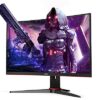 AOC Gaming C24G2AE - 24 inch FHD Curved Monitor, 165Hz, 1 ms MPRT, VA, AMD FreeSync, Speakers, Low Input Lag (1920x1080@ 165Hz, 250 cd/m², HDMI/D