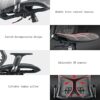 ZXNRTU Relax Comfortably Safe Ergonomic Office Chair High Back Mesh Computer Chair with Lumbar Support Adjustable Armrest, Backrest and Headrest