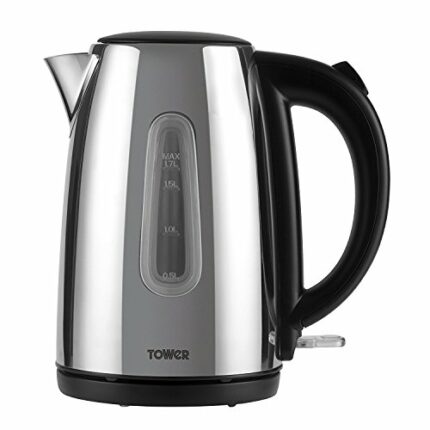 Tower T10015P Jug Kettle, 3000 W, 1.7 liters, Polished Stainless Steel