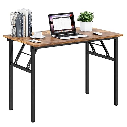 Need Small Desk 31 1/2" No Assembly Foldable Writing Table,Sturdy and Heavy Duty Folding Computer Desks for Small Space/Home Office/Dormitory AC5