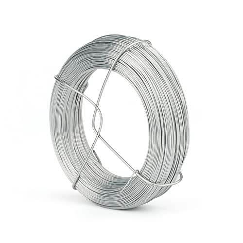 KINGLAKE 1mm Galvanised Garden Wire, 35 Meters Plant Twist Wire Tie Vine Wire Metal Fencing Wire for Training Climbing Plants, Crafts, Modelling,