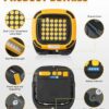 Trongle 50W LED Rechargeable Work Light, 5200LM USB Battery Security Light Portable Light Outdoor Waterproof, COB Floodlight Super Bright with Ma