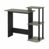 Furinno Efficient Home Laptop Notebook Computer Desk, Study Desk, Writing Desk, Sonoma Oak/White, 100.6 (W) x 85.3 (H) x 39.6 (D) cm