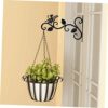 PRETYZOOM 5 Sets Heavy Duty Shelf Bracket Metal Stand Outdoor Hanging planters Flower Pot Hanger Plant Hanging Bracket Wall Flowerpot Hook Plant