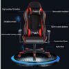 YINYUAN Game Chair Human Engineering Computer Chair With Pillow Waist Support Suitable For Office Home Bag Game White Red (Color : White)