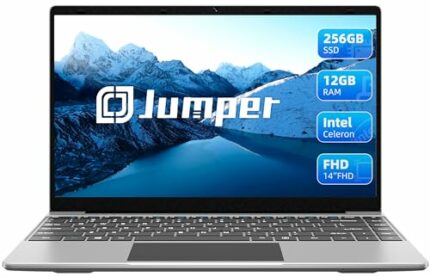 jumper Laptop, 12GB DDR4 256GB SSD Laptops, 14" Intel Celeron J4105 Processor (up to 2.5Ghz) computer, 1920x1080 IPS Screen, 2xUSB, 2.4/5G WiFi,