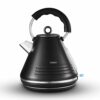 Tower T10074GRY Ash Rapid Boil Pyramid Kettle with Easy Open Lid, Removable Filter, 1.7L, 3KW, Grey and Chrome