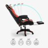 FMXQYH Gaming Chair with Footrest for Adults, Office Chairs with Height Adjustable, Ergonomic Computer Chair Can Be Home Office & Playing Games