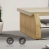 Fenge Monitor Stand 42cm Wood Computer Monitor Riser for Laptop/PC/Printer/TV Screen, with Eco Cork Leg, Home Office Desk Organizer Stand, Oak