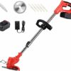 String Trimmer Electric Lawn Mower Small Household Lawn Mower The Best Assistant for Gardens and Farms with Plastic Blade (Size : Battery*2)